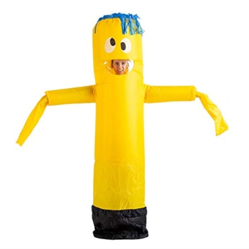 Spooktacular Creations  Inflatable Costume, Yellow Tube Dancer W/ Wacky Arms
